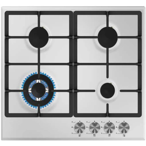 Tisira 60cm TGWF64E 4 Burner Gas Cooktop - Stainless Steel
