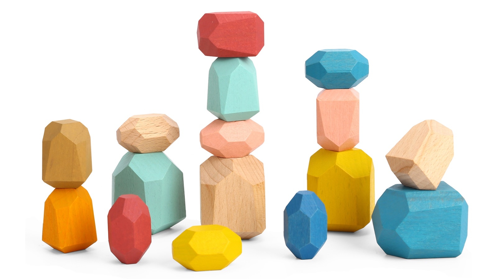 Tooky Toy Wooden Stacking Stones