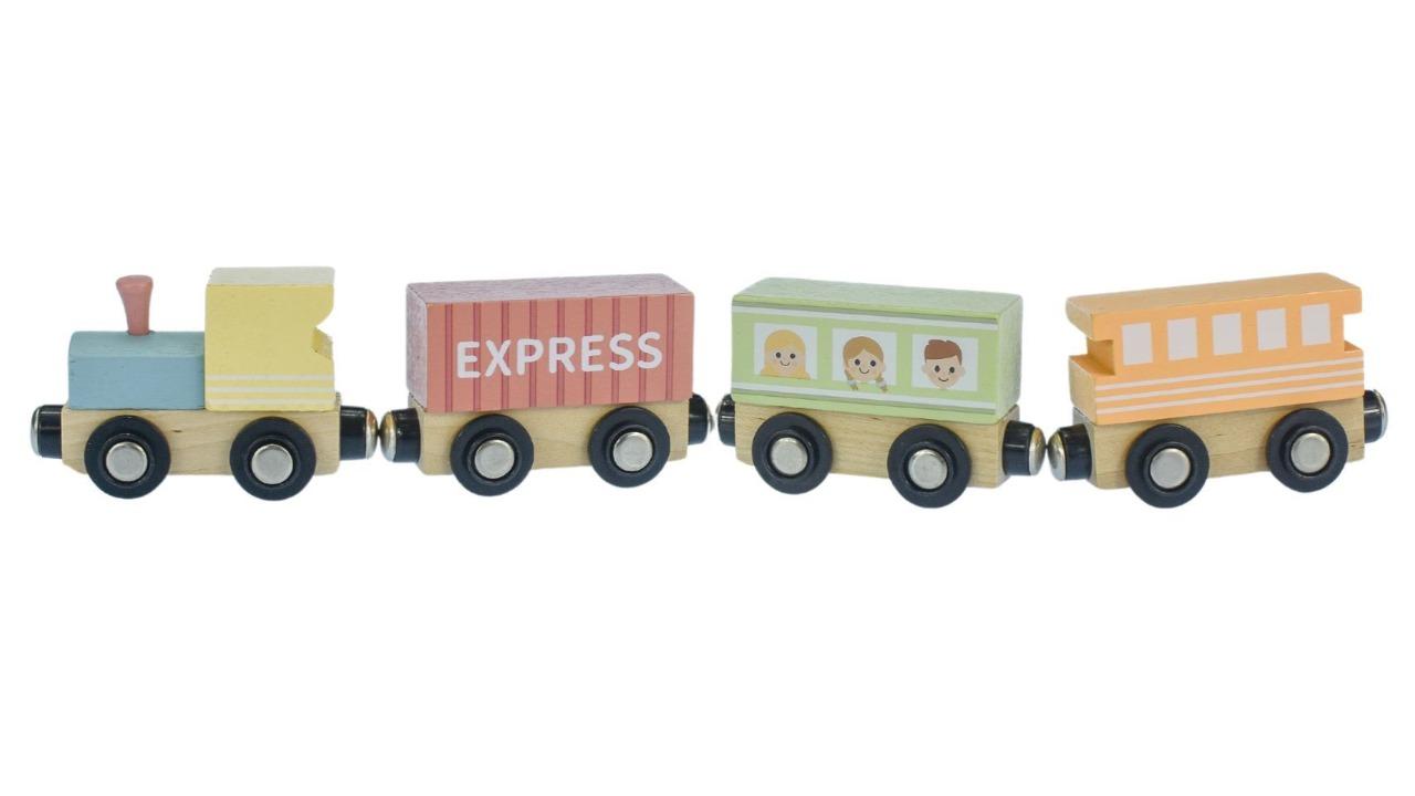 Tooky Toy My Forest Friends Wooden Train and Carriage Set