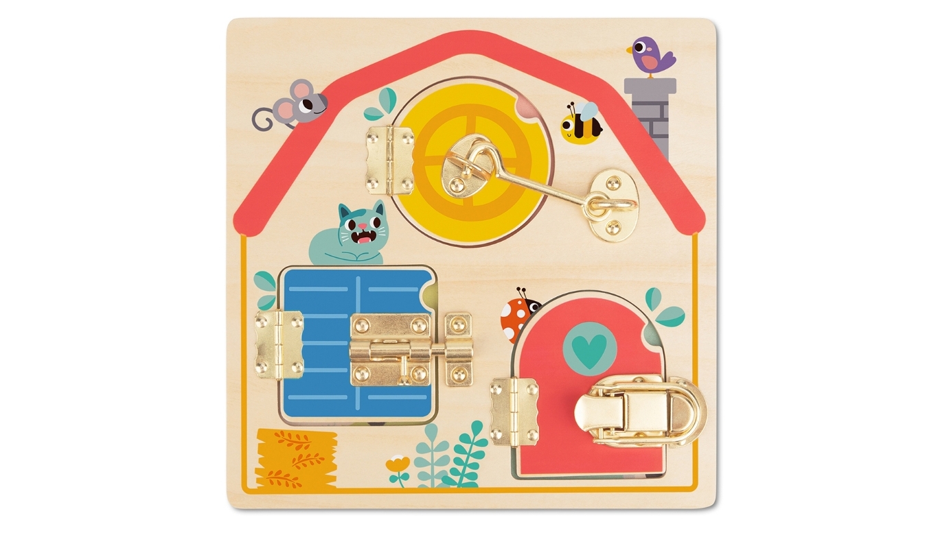 Tooky Toy Latches Activity Wooden Puzzle Board