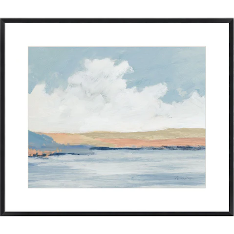 La Grolla The Pastel River Black Gallery Wall Art - 78 x 63cm