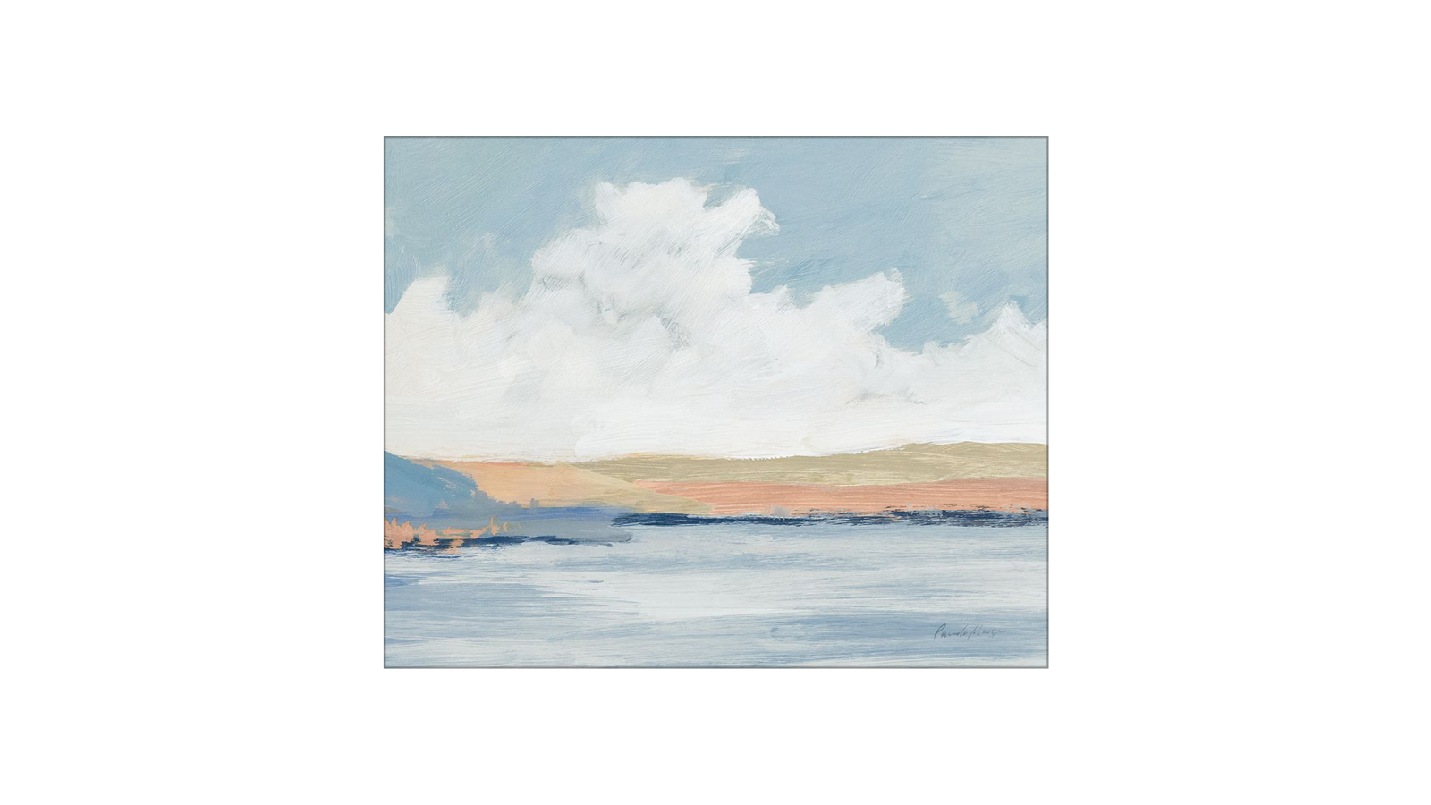 La Grolla The Pastel River Unframed Canvas Wall Art - 75 x 60cm