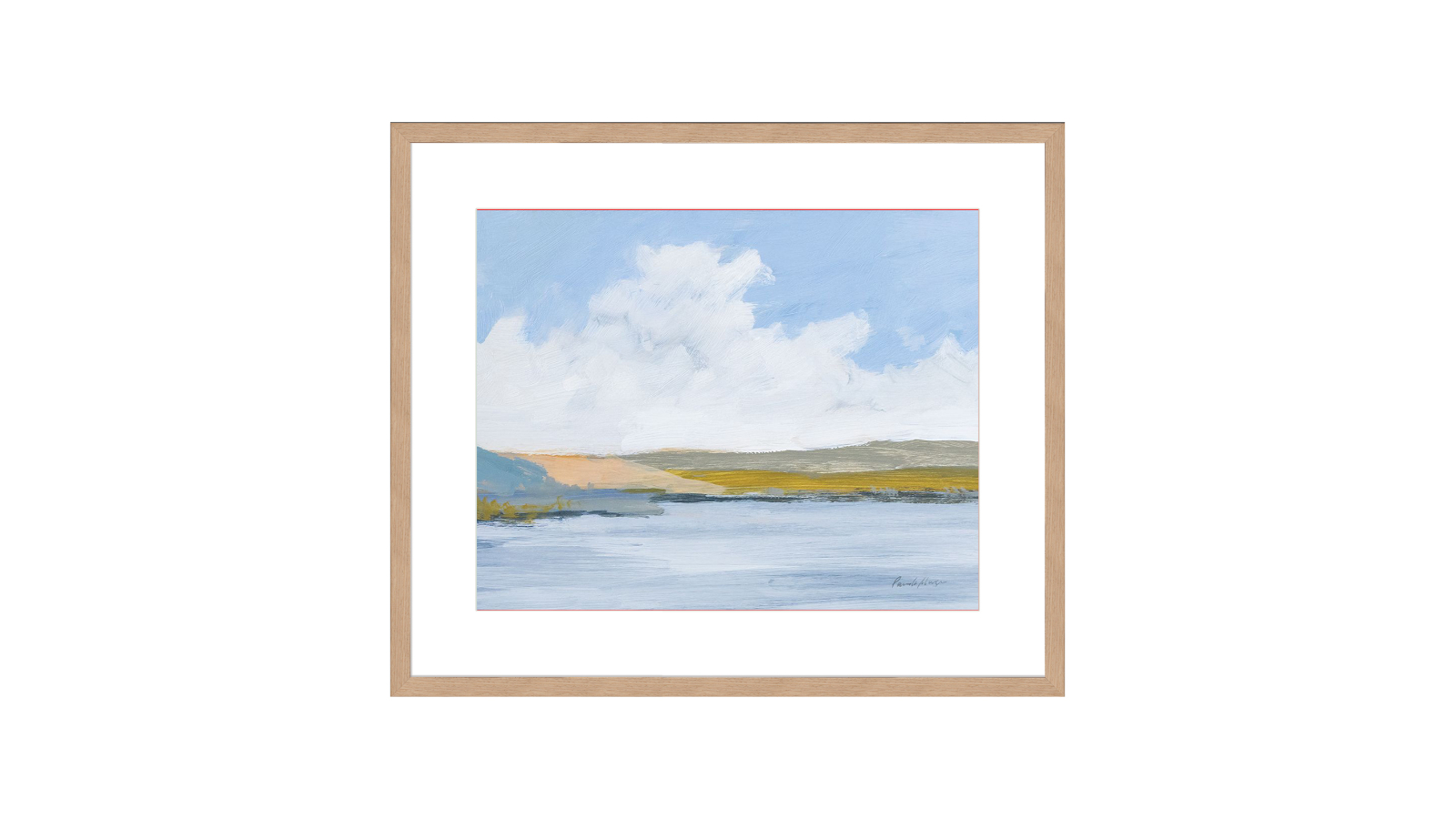 La Grolla The River Natural Frame Wall Art - 76 x 66cm