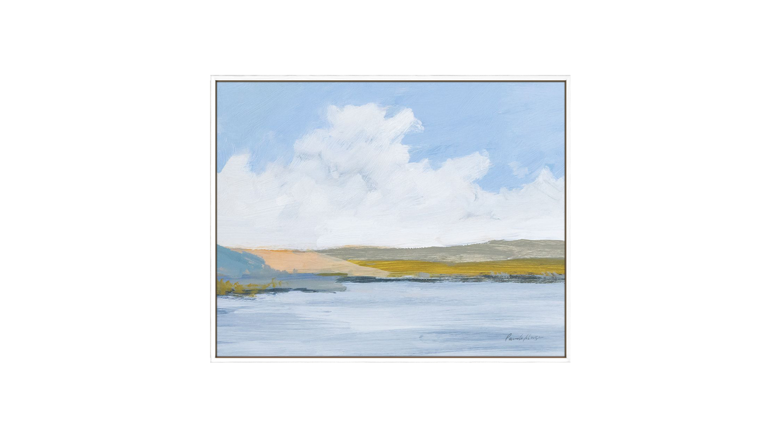 La Grolla The River White Gallery Wall Art - 103 x 83cm