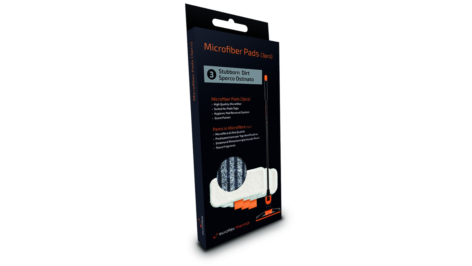 Euroflex Thermal X1 Pack of 3 Replacement Stubborn Dirt Microfibre Pad