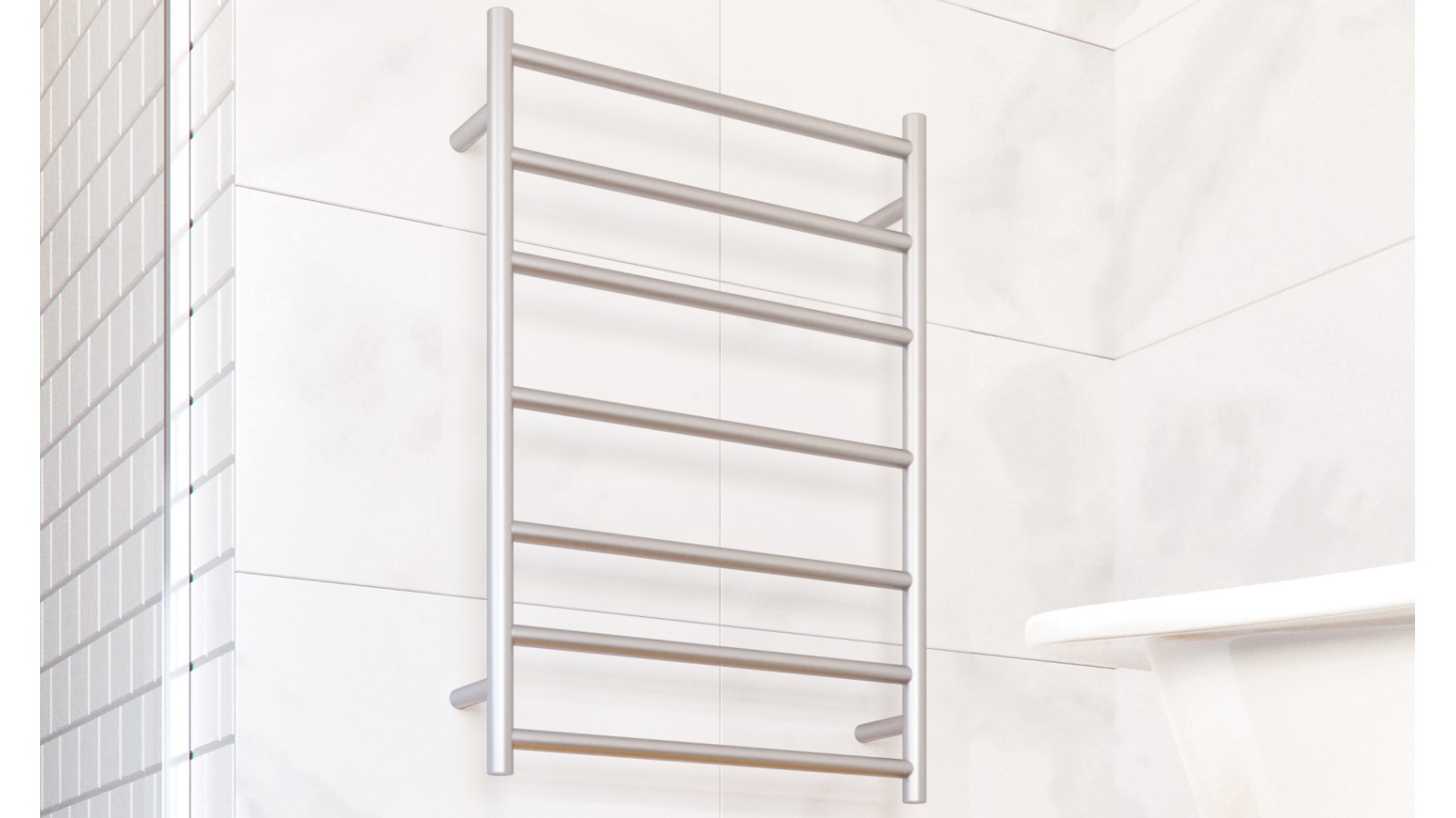 Thermogroup Thermorail 7 Bar Round Heated Towel Rail - Chrome | Harvey ...