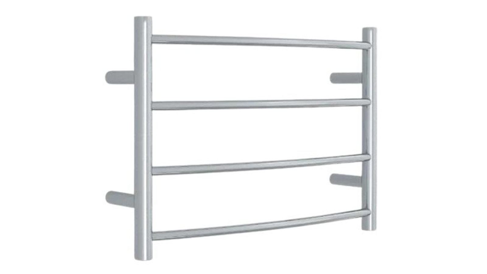 Thermogroup Thermorail 4 Bar Curved Round Polished Ladder Heated Towel Rail - Stainless Steel