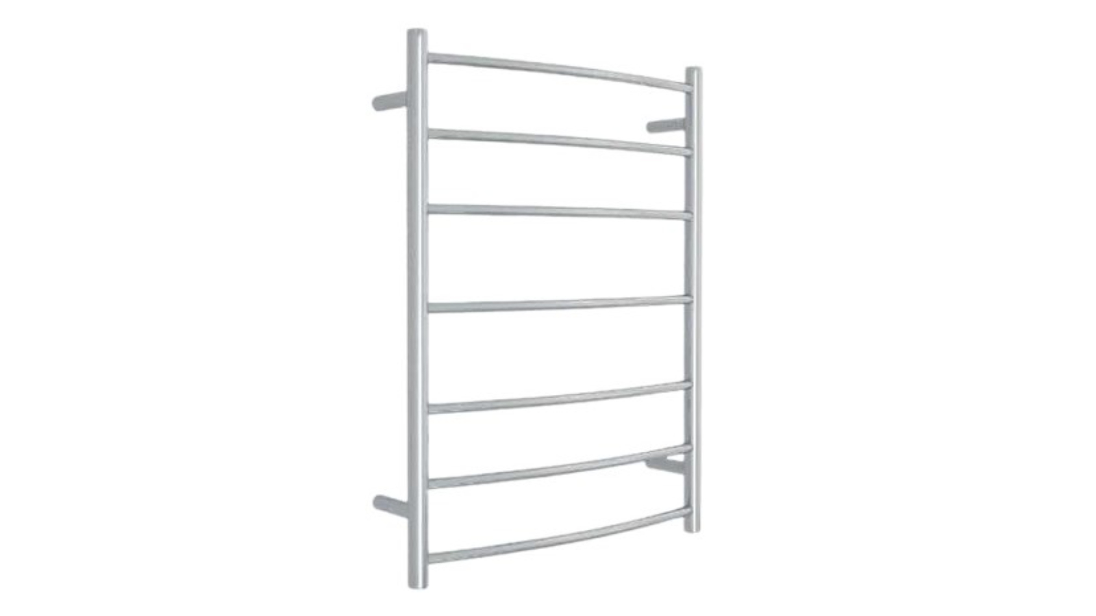 Thermogroup Thermorail 7 Bar Curved Round Polished Ladder Heated Towel Rail - Stainless Steel