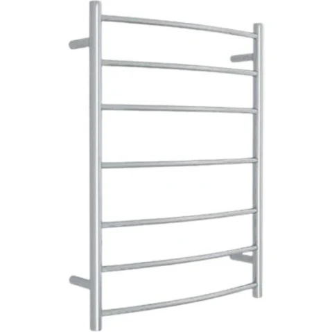 Thermogroup Thermorail 7 Bar Curved Round Polished Ladder Heated Towel Rail - Stainless Steel