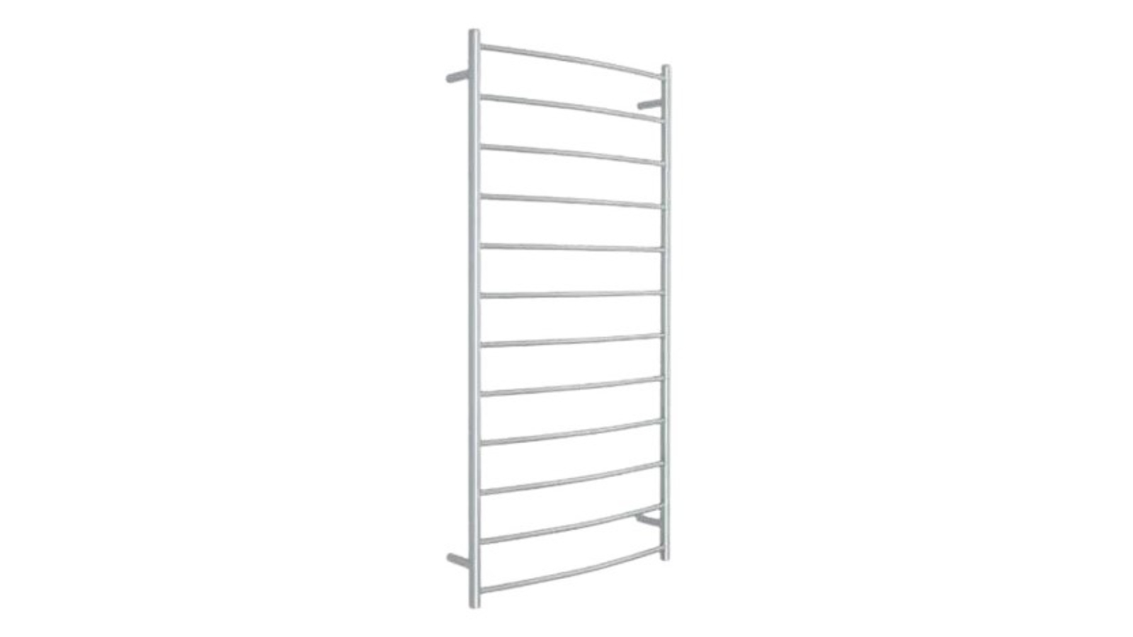 Thermogroup Thermorail 12 Bar Curved Round Polished Ladder Heated Towel Rail - Stainless Steel
