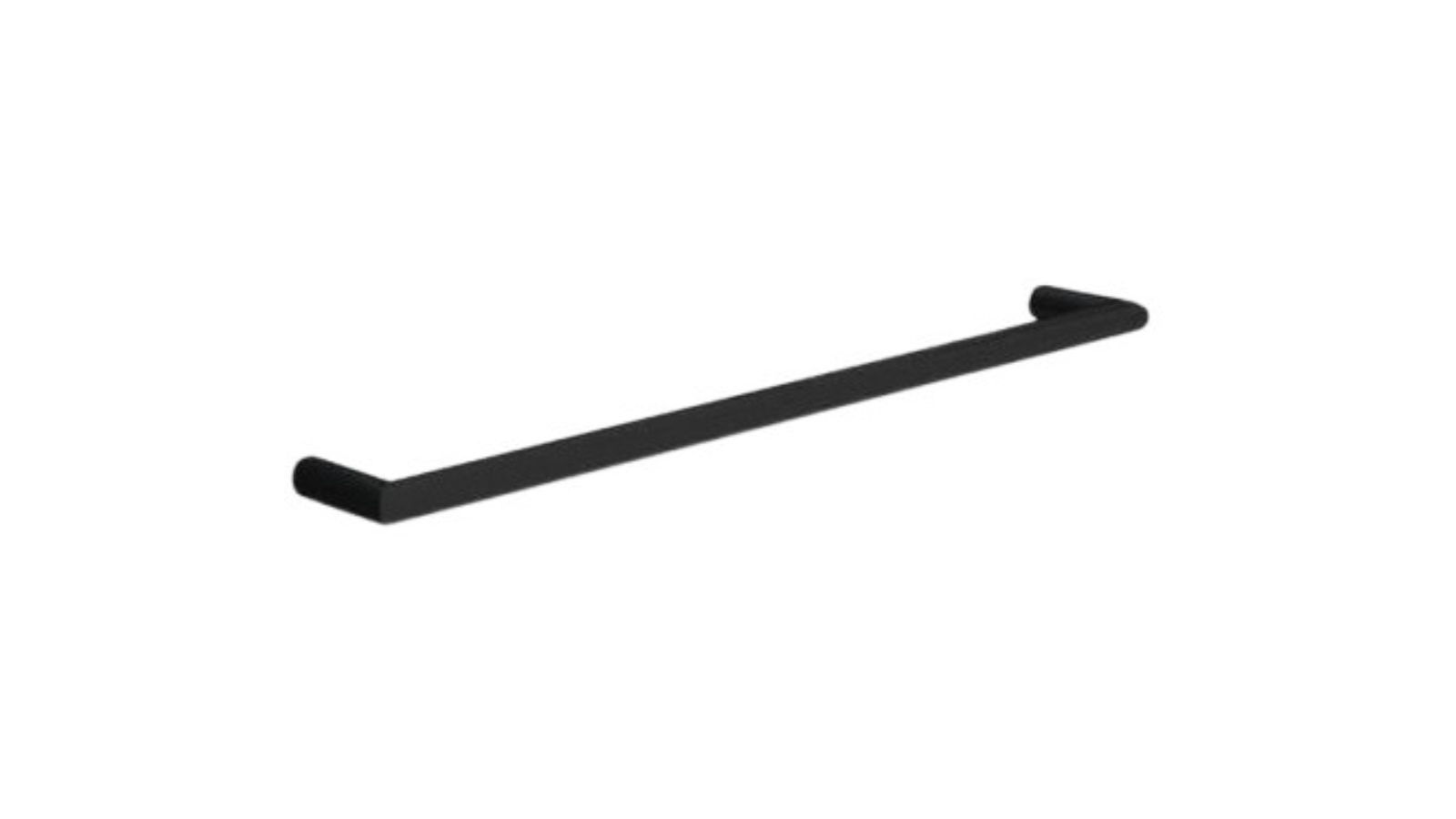 Thermogroup Thermorail 800mm Round Single Bar Heated Towel Rail - Matte Black 