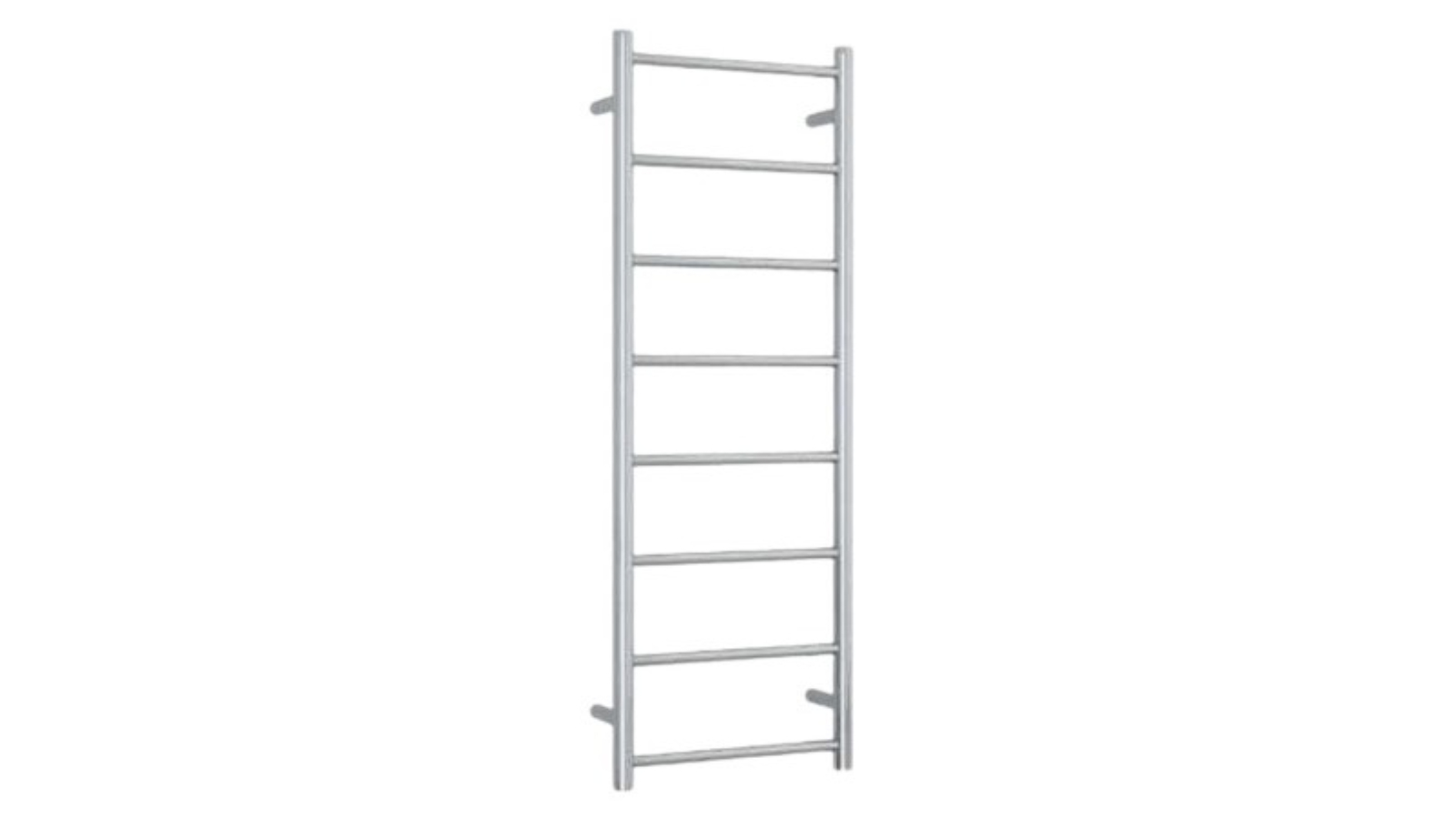 Thermogroup Thermorail 8 Bar Straight Round Polished Ladder Heated Towel Rail - Stainless Steel 