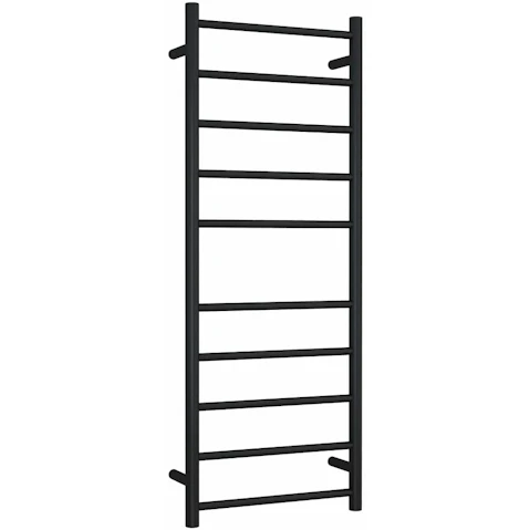 Thermogroup Thermorail 10 Bar Round Heated Towel Rail - Matte Black