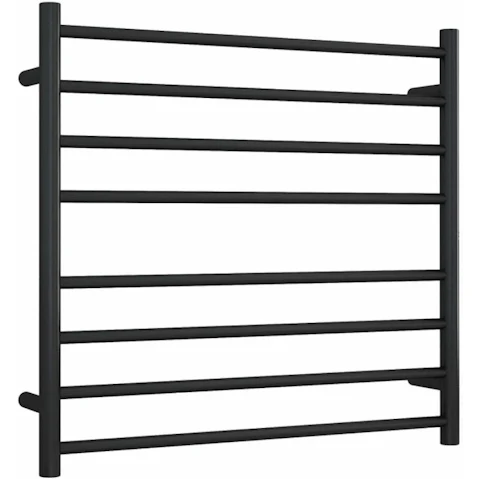 Thermogroup Thermorail 8 Bar Round Heated Towel Rail - Matte Black