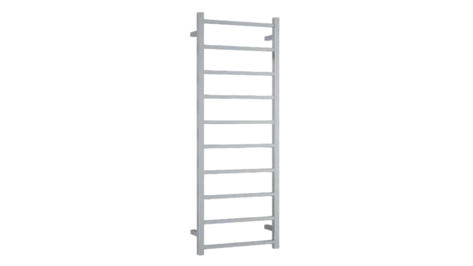 Thermogroup Thermorail 10 Bar Straight Square Polished Ladder Heated Towel Rail - Stainless Steel