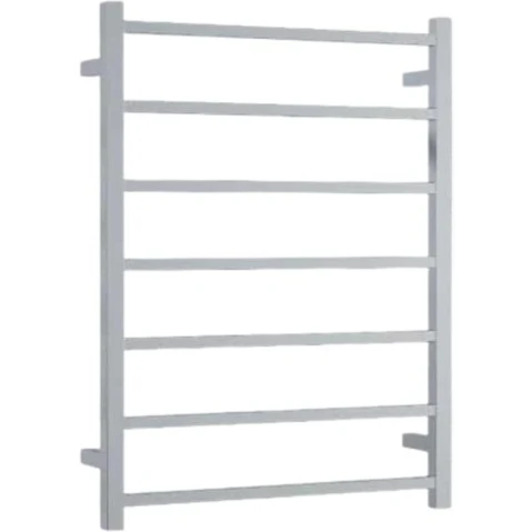 Thermogroup Thermorail 7 Bar Straight Square Polished Ladder Heated Towel Rail - Stainless Steel