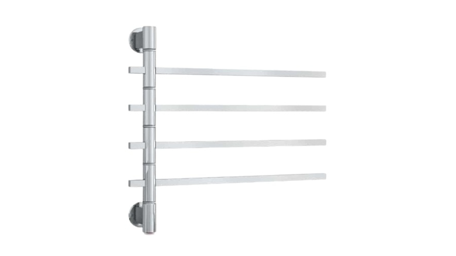 Thermogroup Thermorail 4 Bar Straight Square Swivel Polished Heated Towel Rail - Stainless Steel