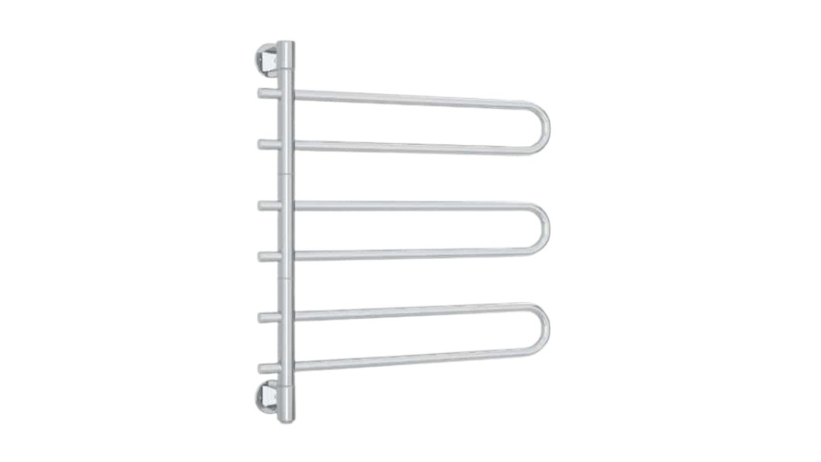 Thermogroup Thermorail 6 Bar Straight Round Swivel Polished Heated Towel Rail - Stainless Steel