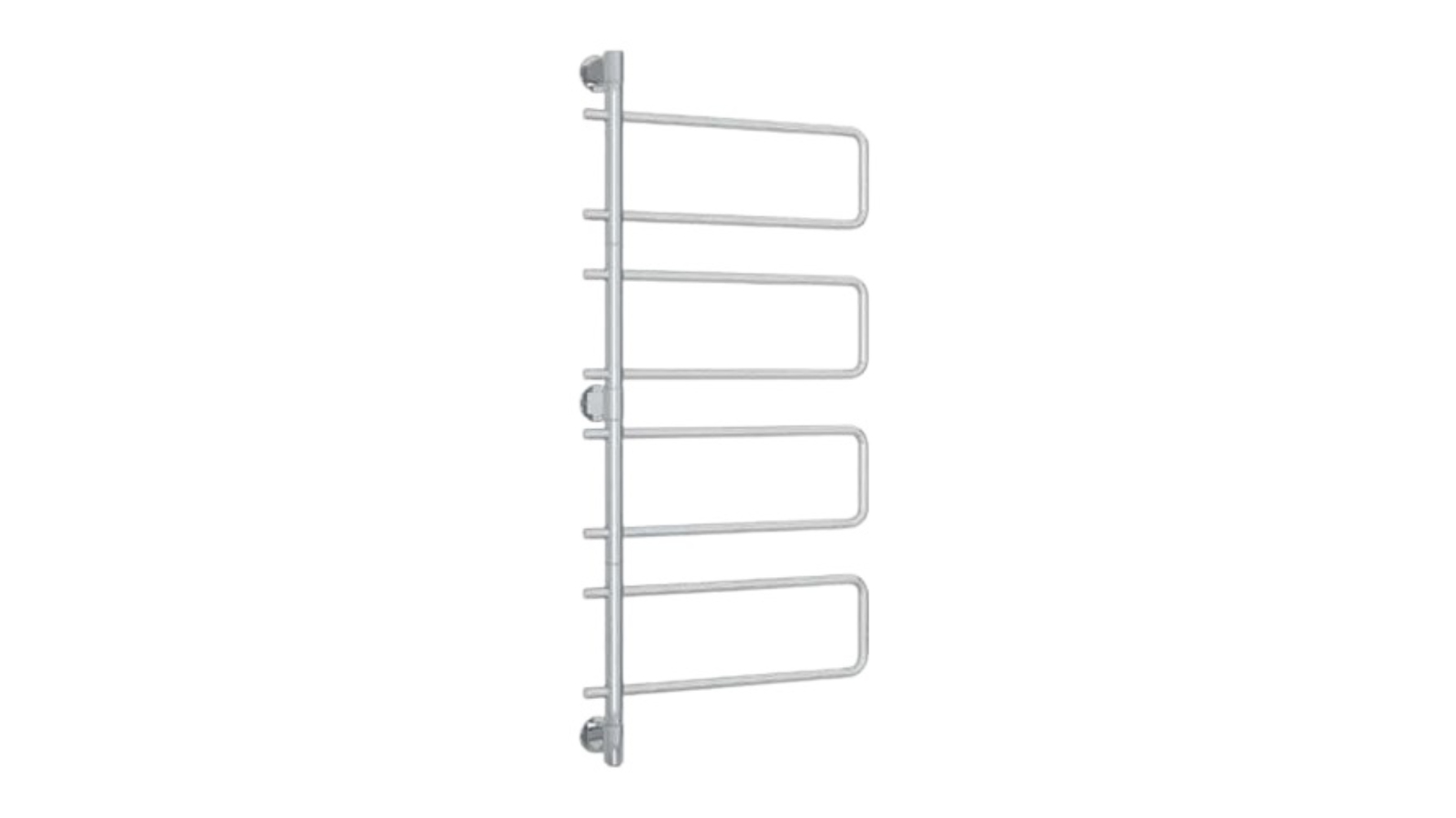 Thermogroup Thermorail 8 Bar Straight Round Swivel Polished Heated Towel Rail - Stainless Steel