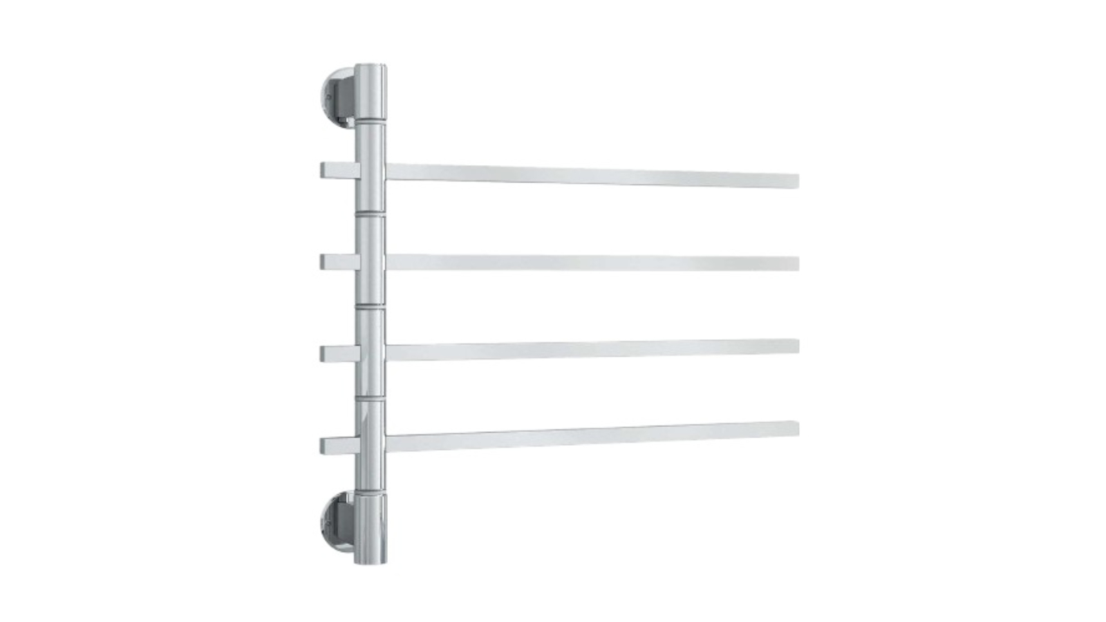Thermogroup Thermorail 4 Bar Straight Square Swivel Polished Non-Heated Towel Rail - Stainless Steel