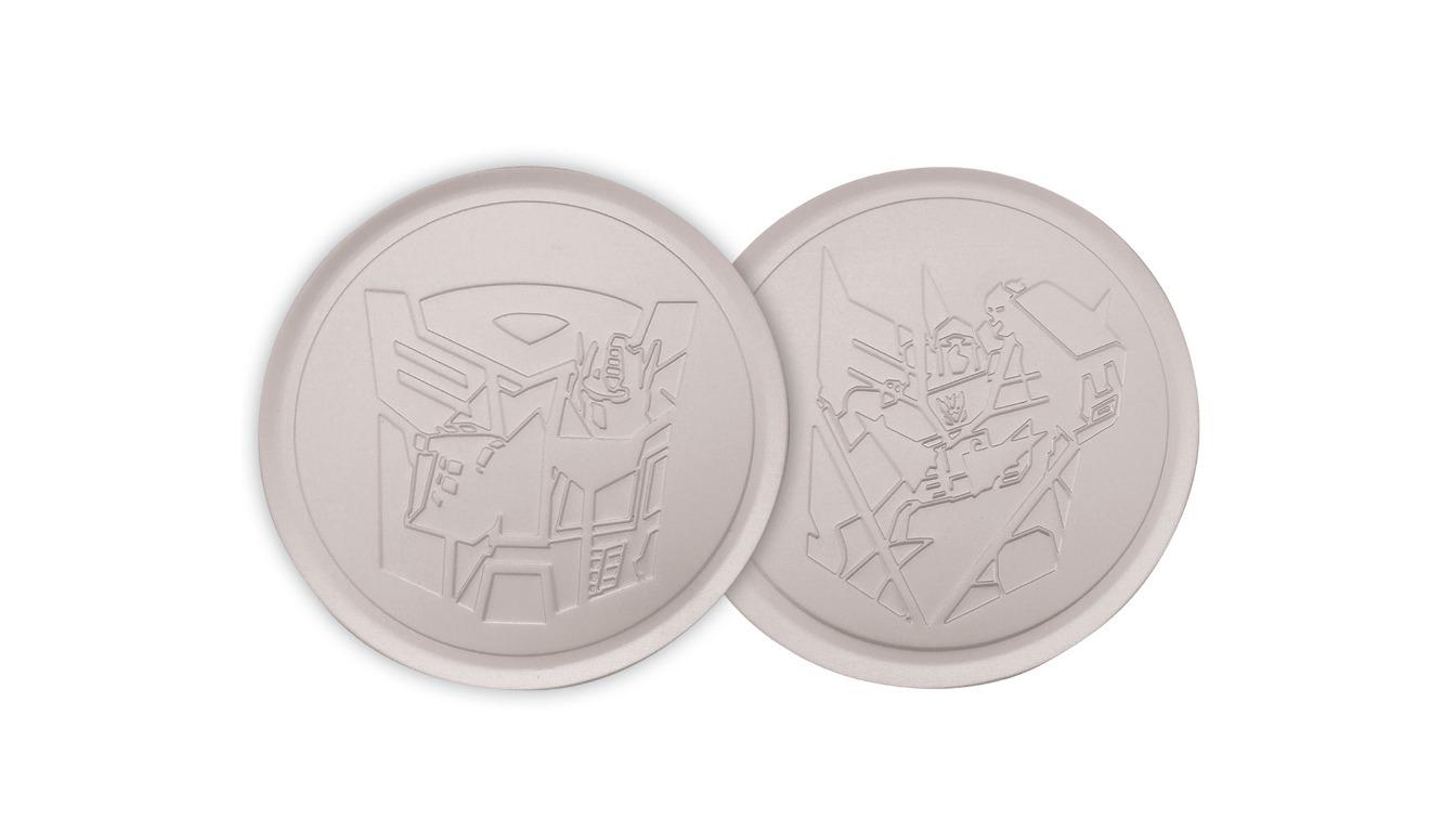Fanattik Set of 4 Transformers Embossed Metal Coaster