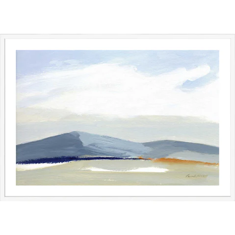 La Grolla This Land II White Frame Wall Art - 74 x 54cm