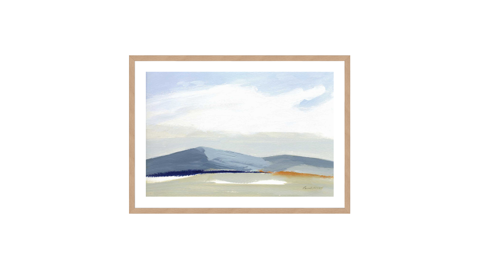 La Grolla This Land II Natural Frame Wall Art - 106 x 76cm
