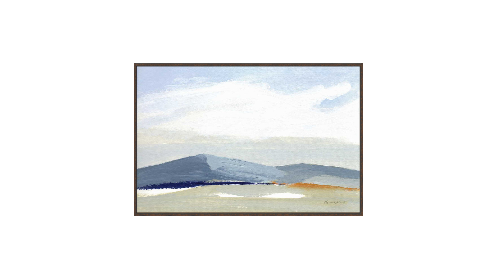 La Grolla This Land II Walnut Gallery Wall Art - 67 x 67cm