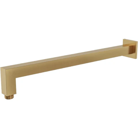 Linsol Tiana 400mm Square Wall Arm - Brushed Brass