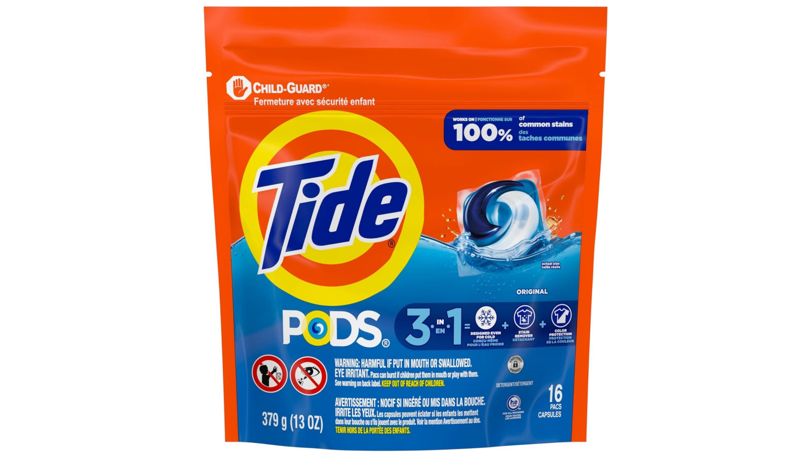 Tide 3 in 1 Original x 16 Laundry Pods