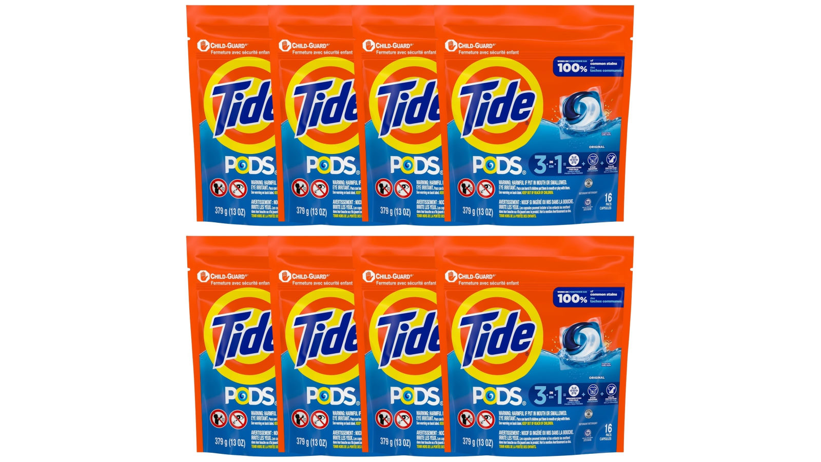 Tide 3 in 1 Original x 128 Laundry Pods