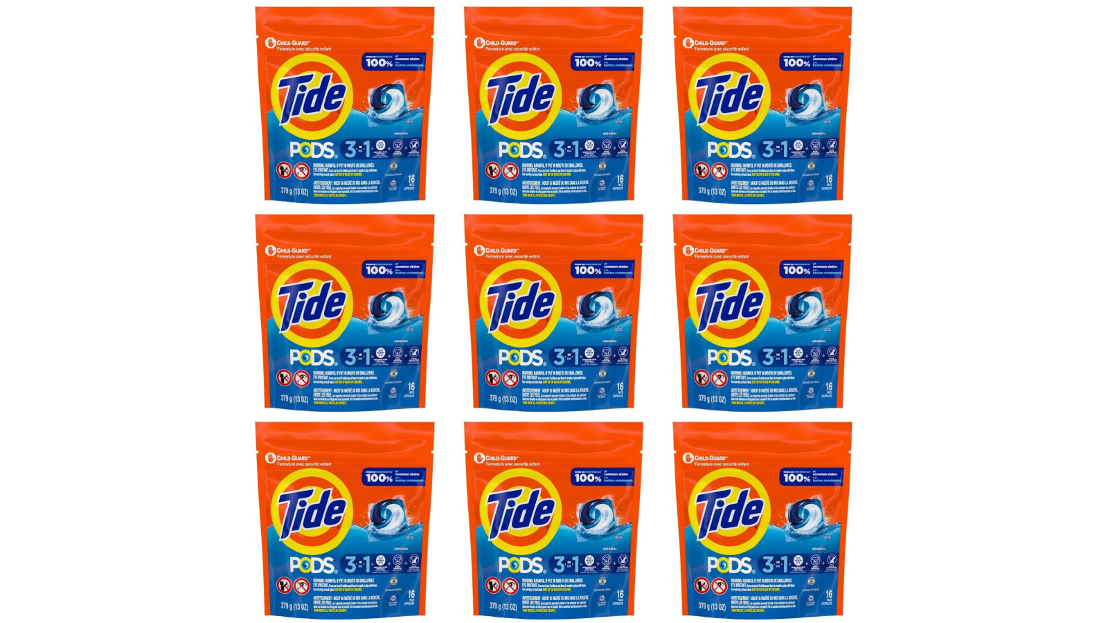 Tide 3 in 1 Original x 144 Laundry Pods