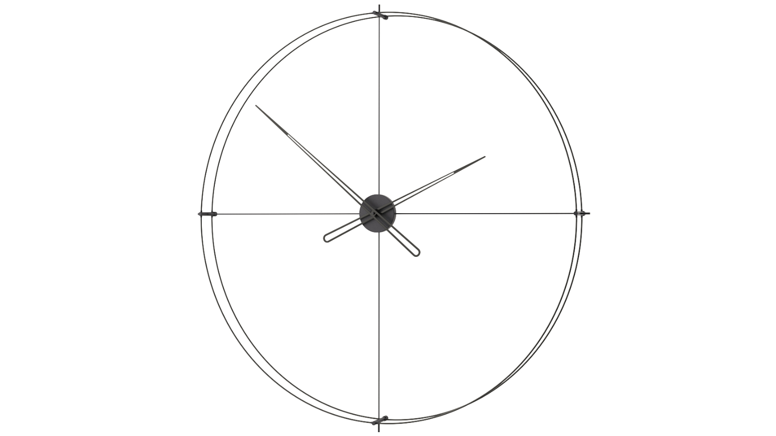Mclocks Large 160A Timeless Wall Clock - All Black