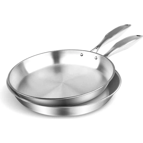 SOGA 22cm and 32cm Stainless Steel Fry Pan with Top Grade Induction Cooking