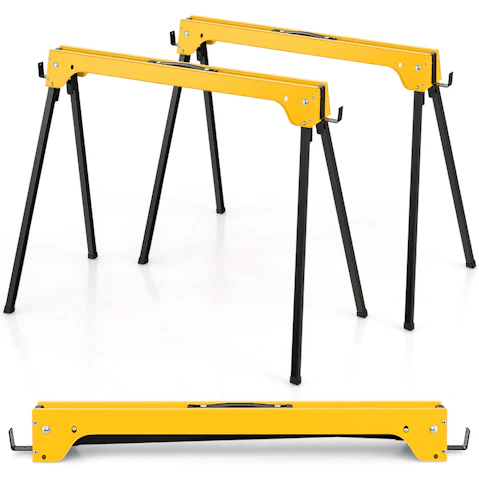 Costway Set of 2 Folding Heavy-Duty Sawhorse