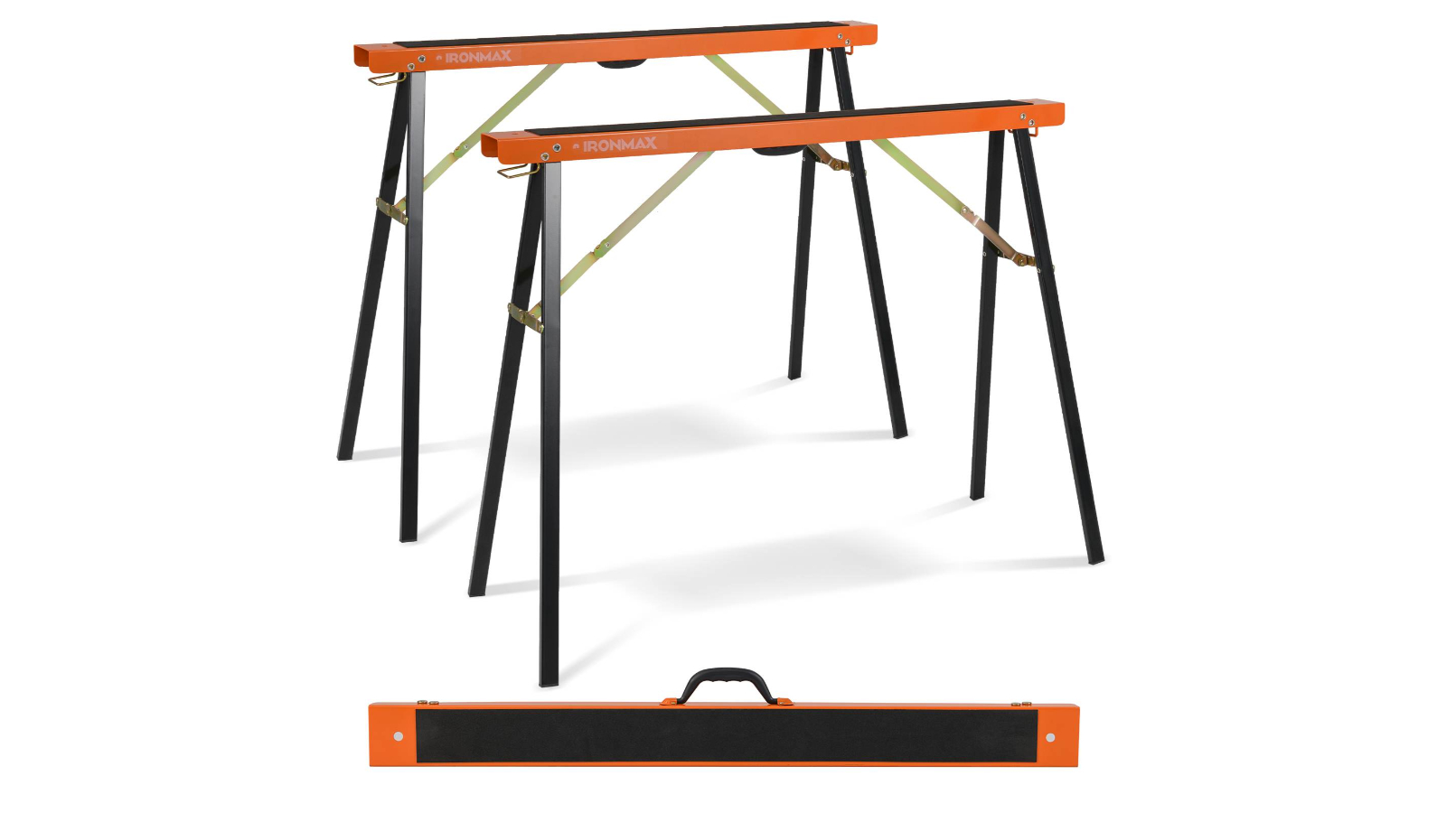 Costway Pack of 2 Portable Galvanized Metal Sawhorse