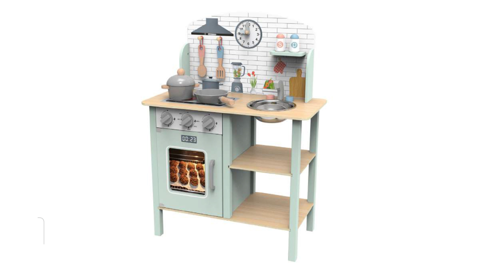 Tooky Toy Wooden Play Kitchen Set