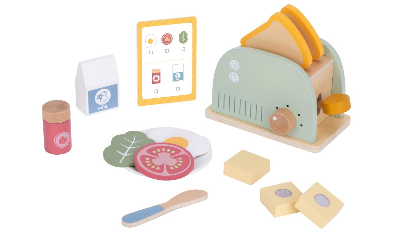 Tooky Toy Wooden Toaster Breakfast Set