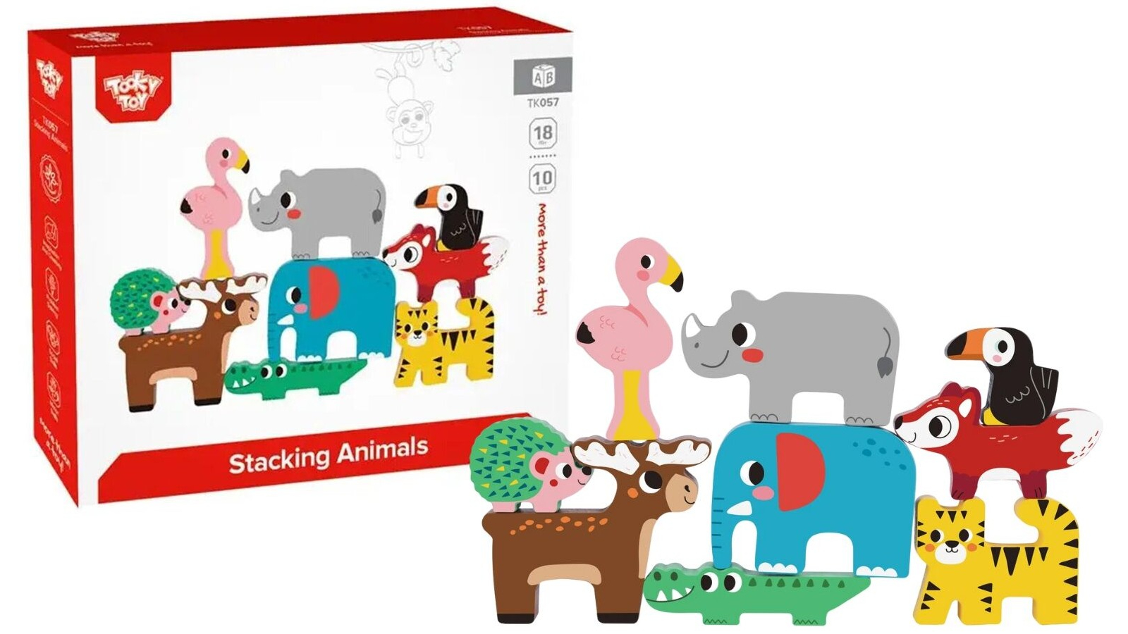 Tooky Toy TK057 Stacking Animal Blocks