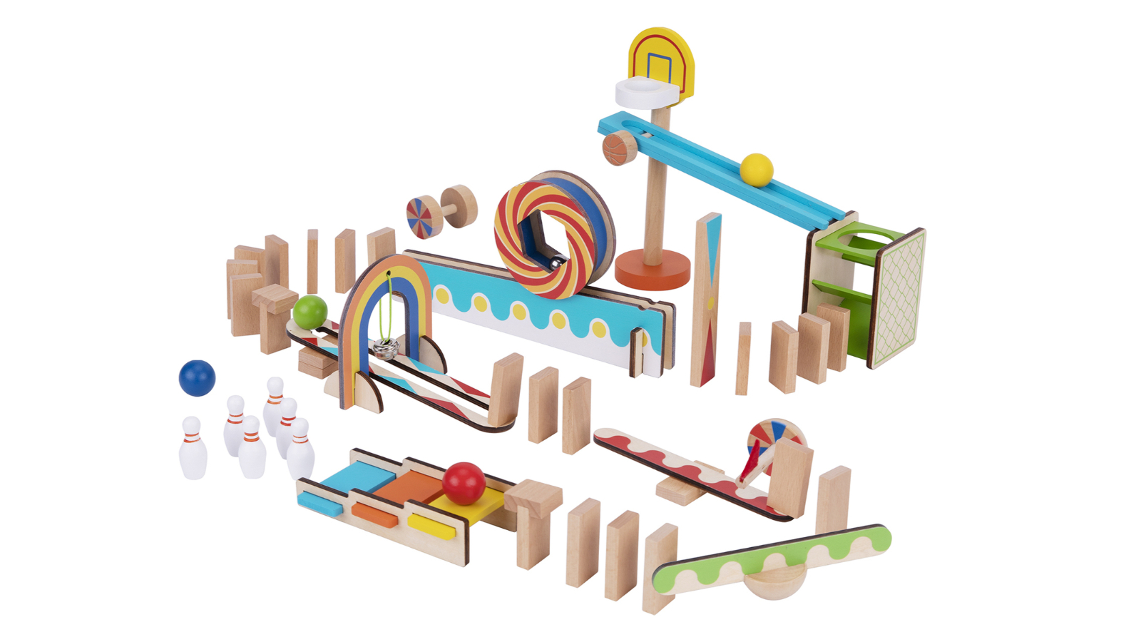 Tooky Toy Domino Run Building Set - Large