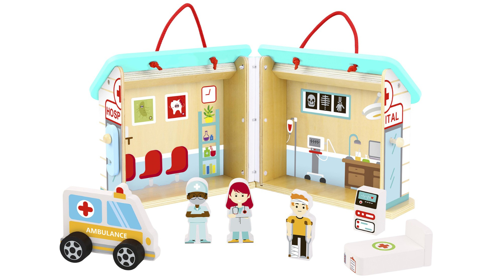 Tooky Toy Hospital Playset with Carry Box