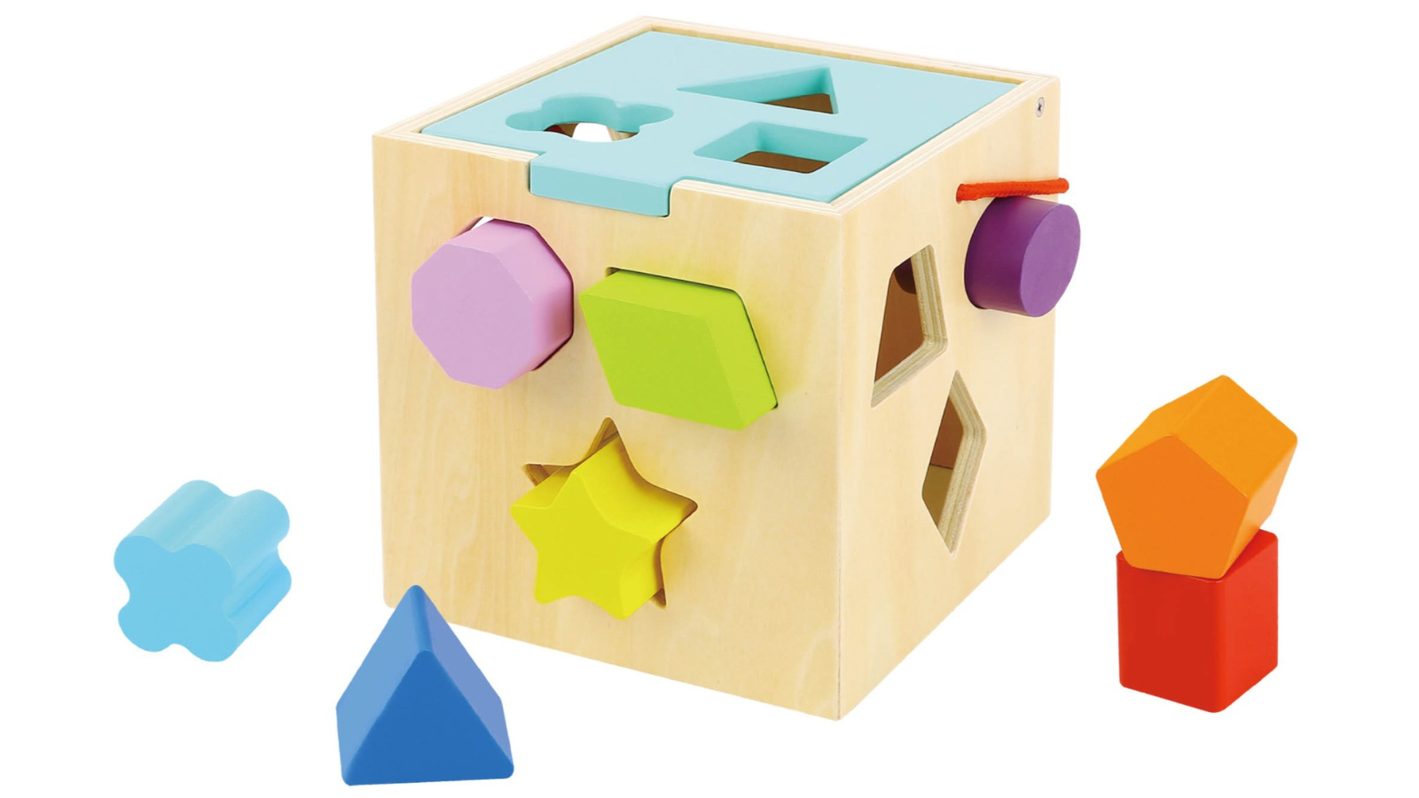 Tooky Toy Shape Sorter with 12 Piece Wooden Blocks