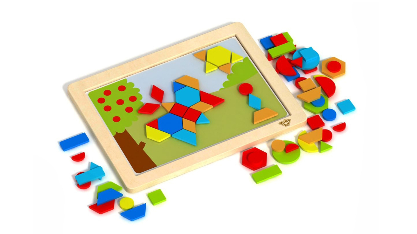Tooky Toy TKC460 Magnetic Puzzle - Shapes