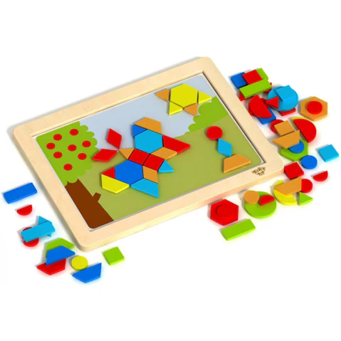 Tooky Toy TKC460 Magnetic Puzzle - Shapes