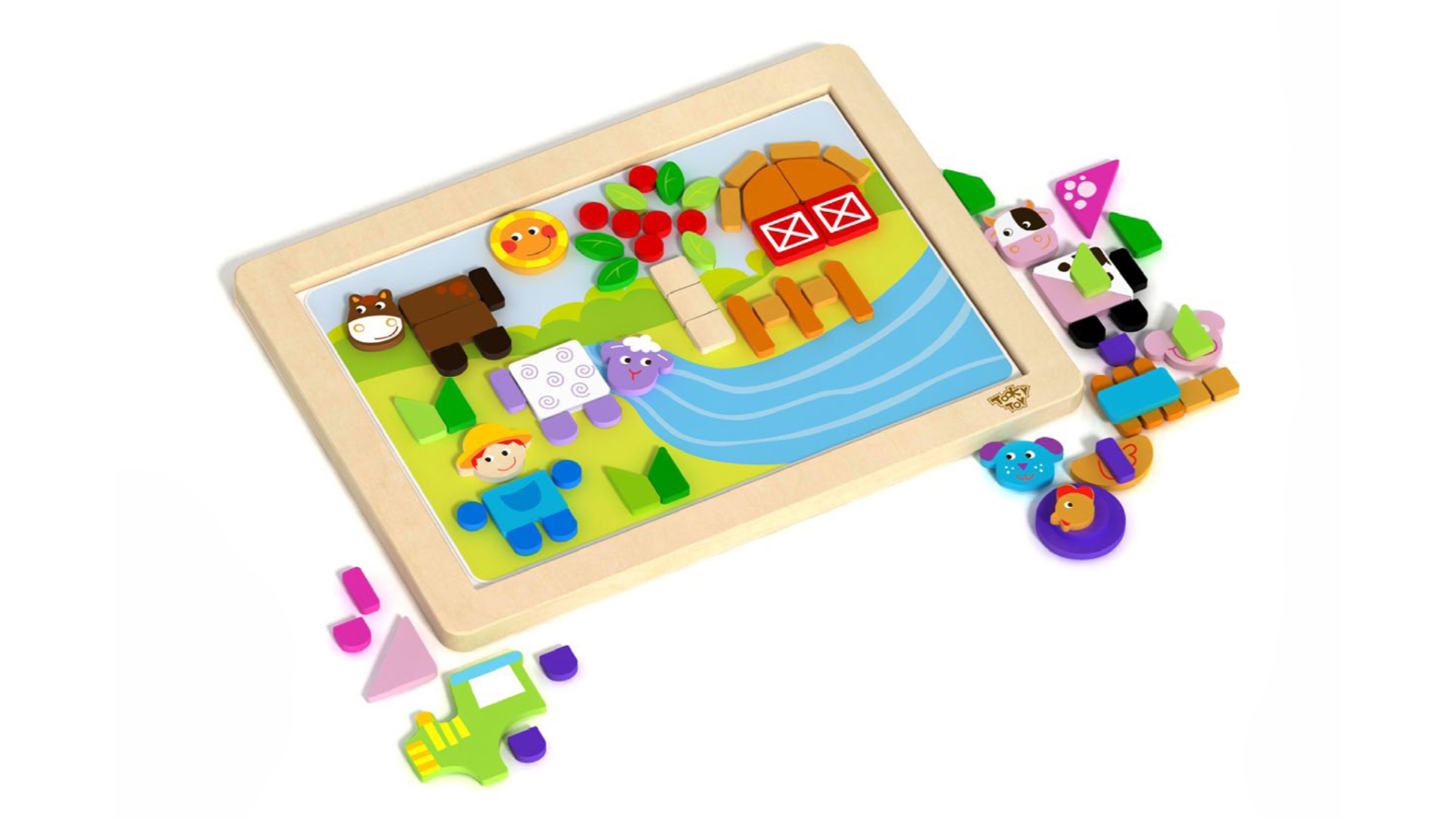 Tooky Toy TKC462 Magnetic Puzzle Board - Farm