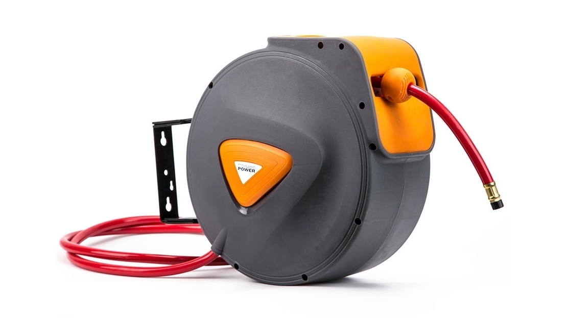 Dynamic Power Automotive Air Hose Retractable Reel Wall Mounted 30m