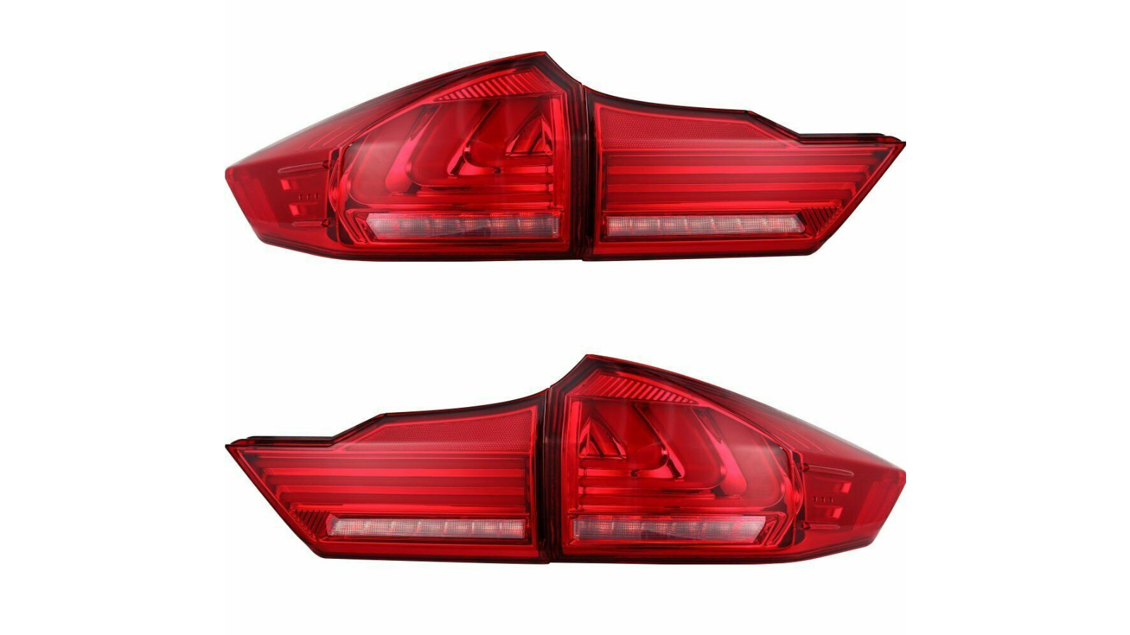 Machter Autoparts LED Tail Light Set Rear Lamp Suit for Honda City 2014-2017 