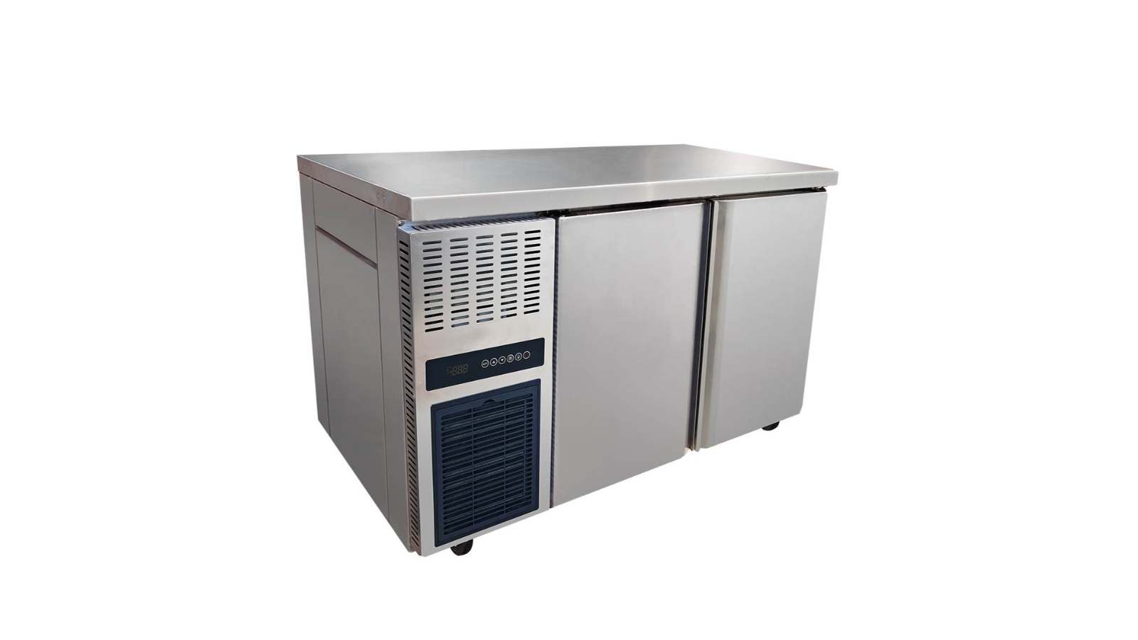 F.E.D TL1200BT Commercial Stainless Steel Double Door Workbench Freezer
