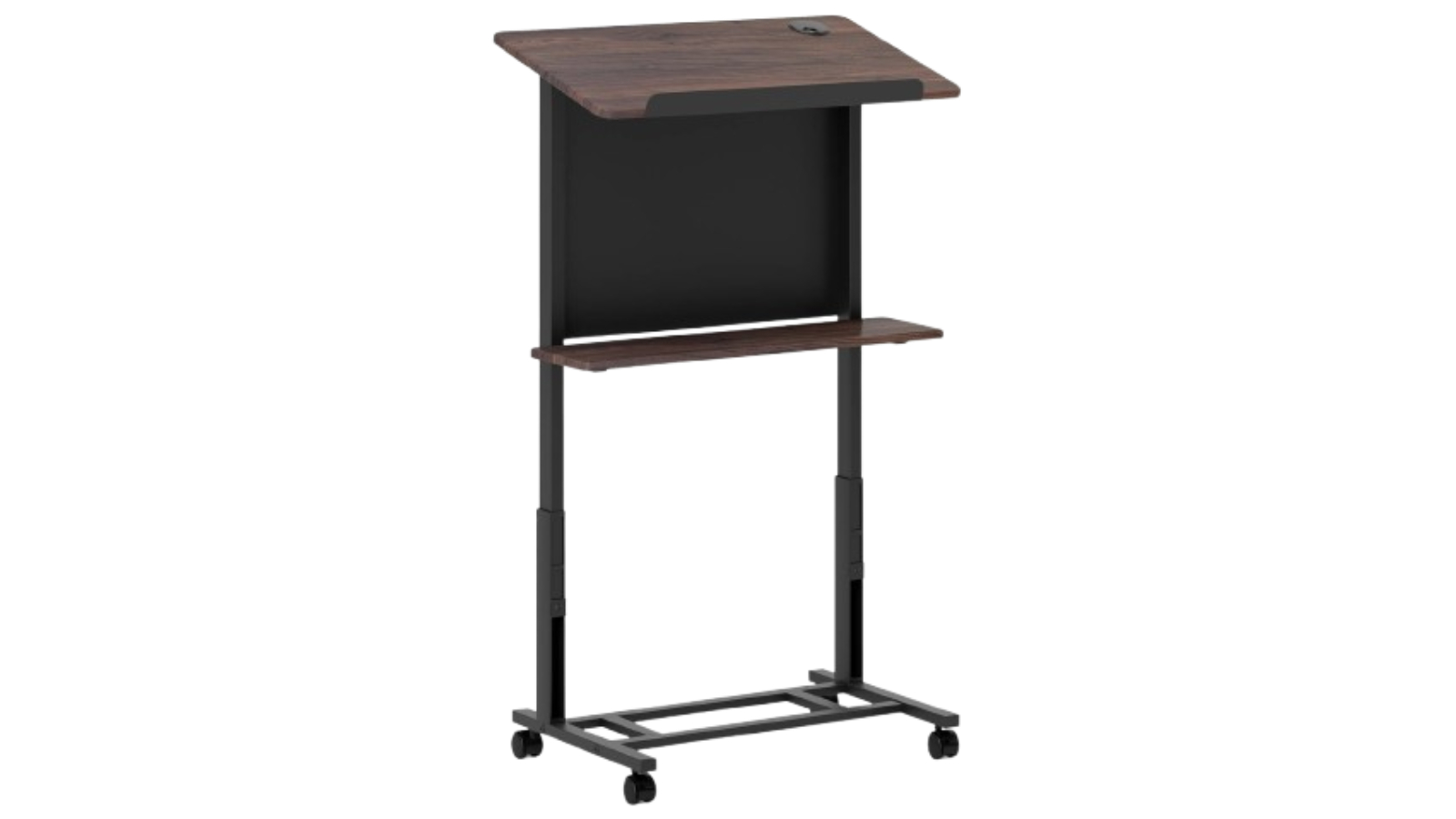 Costway Adjustable Height Lectern Computer Side Table - Black/Walnut ...