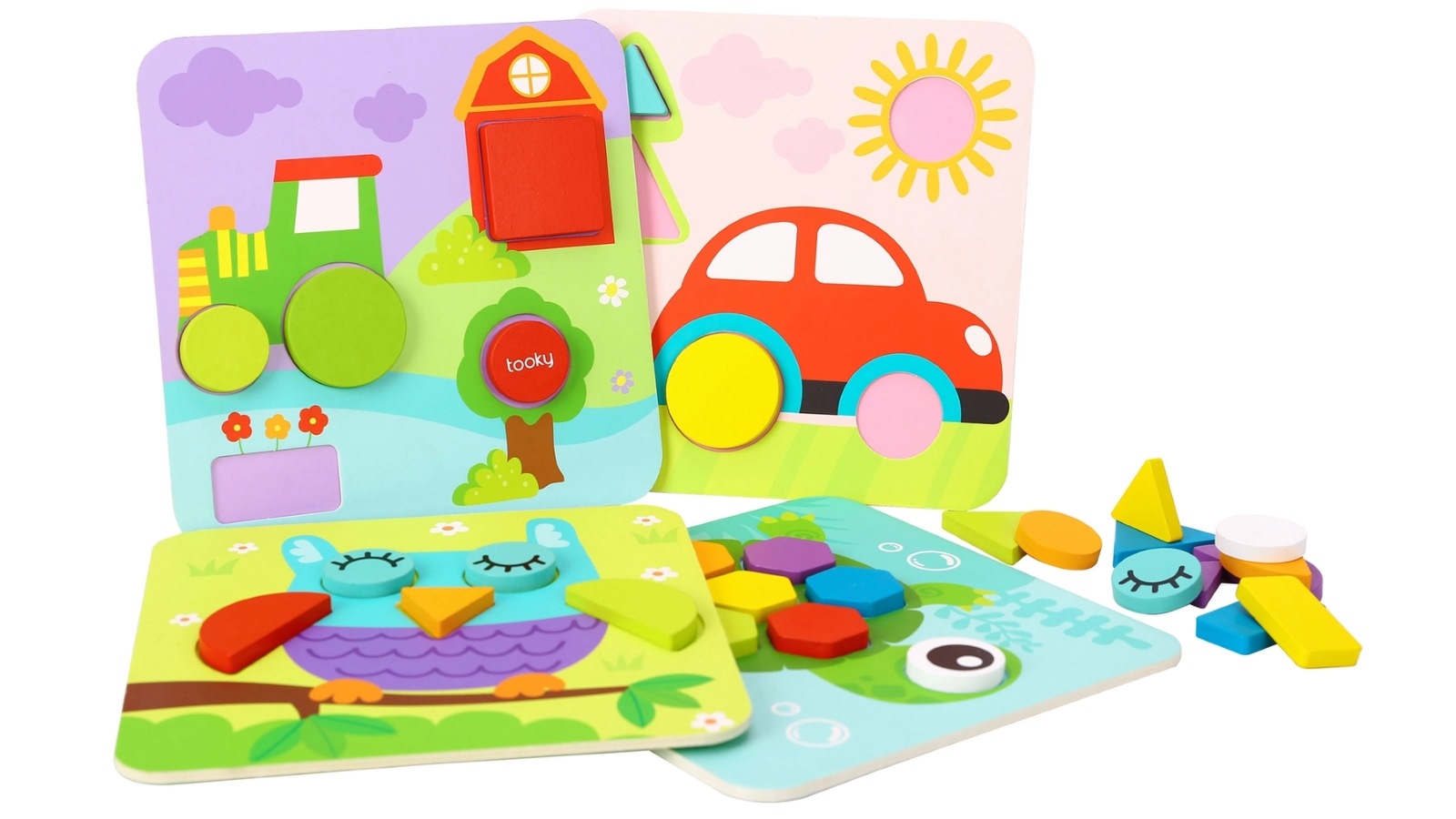 Tooky Toy 4 in 1 Shape Puzzles